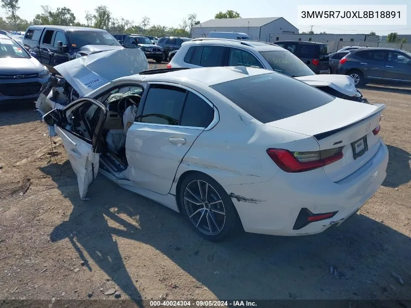 3MW5R7J0XL8B18891 2020 BMW 330I xDrive