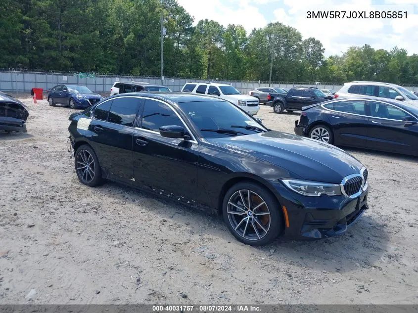 2020 BMW 3 Series 330I xDrive VIN: 3MW5R7J0XL8B05851 Lot: 40031757