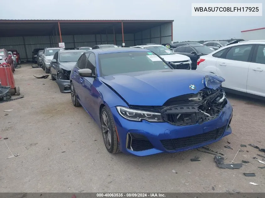 2020 BMW 3 Series M340I VIN: WBA5U7C08LFH17925 Lot: 40063535