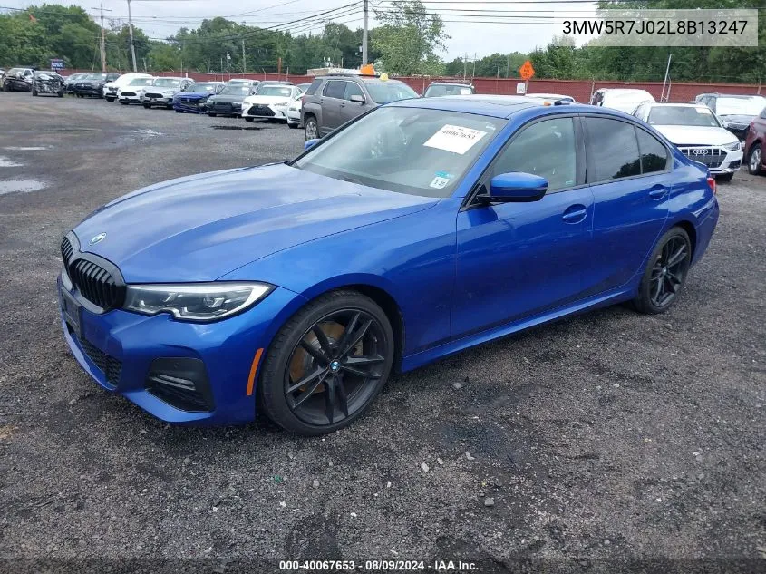 2020 BMW 330I xDrive VIN: 3MW5R7J02L8B13247 Lot: 40067653