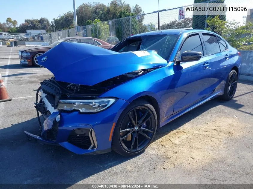 2020 BMW 3 Series M340I VIN: WBA5U7C07LFH15096 Lot: 40103438