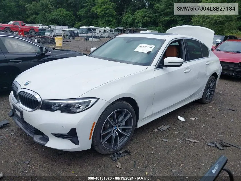 2020 BMW 330I xDrive VIN: 3MW5R7J04L8B27134 Lot: 40131870