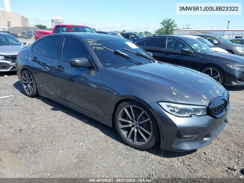 2020 BMW 330I VIN: 3MW5R1J00L8B23322 Lot: 40156251