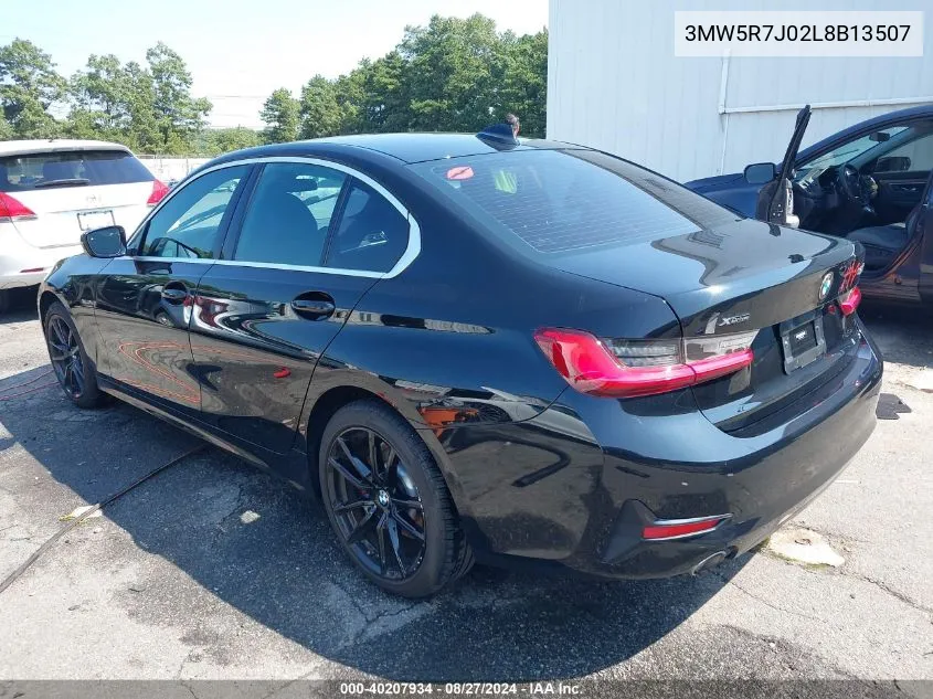 2020 BMW 330I xDrive VIN: 3MW5R7J02L8B13507 Lot: 40207934