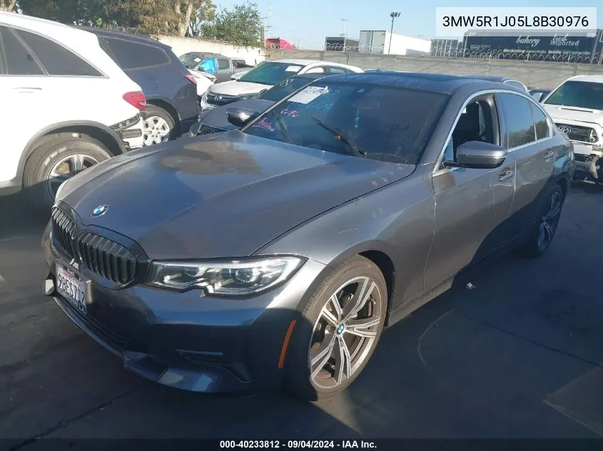 2020 BMW 330I VIN: 3MW5R1J05L8B30976 Lot: 40233812