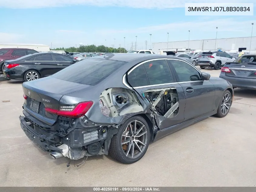 3MW5R1J07L8B30834 2020 BMW 330I