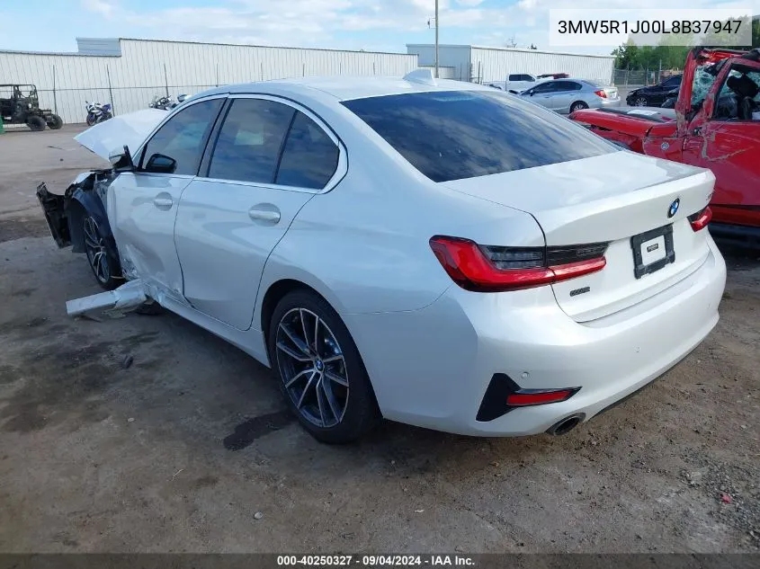 2020 BMW 330I VIN: 3MW5R1J00L8B37947 Lot: 40250327