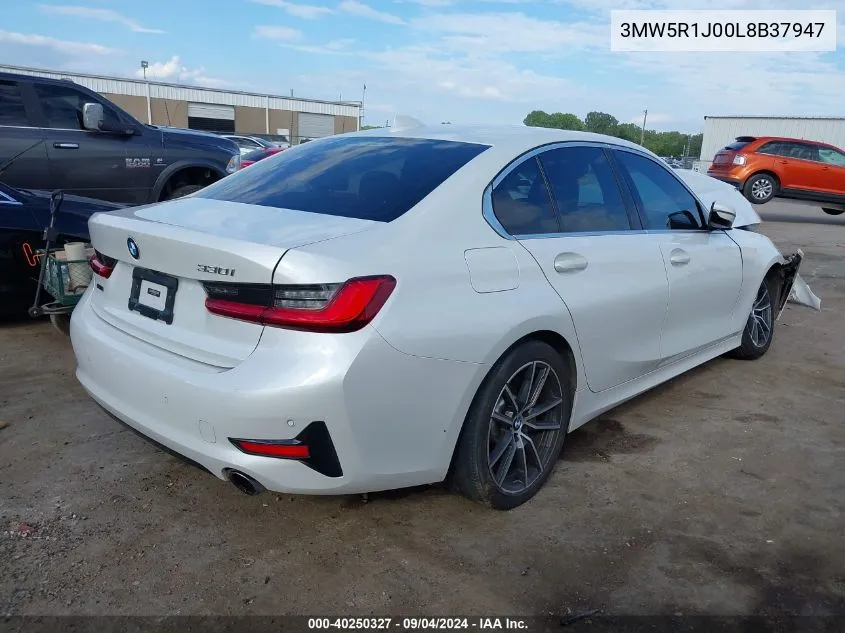 2020 BMW 330I VIN: 3MW5R1J00L8B37947 Lot: 40250327