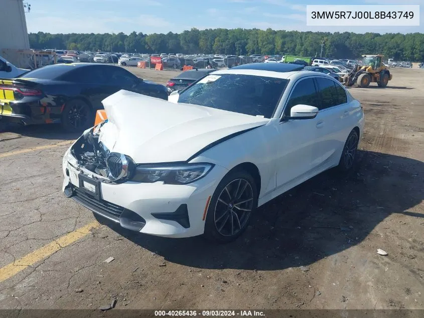 3MW5R7J00L8B43749 2020 BMW 330I xDrive