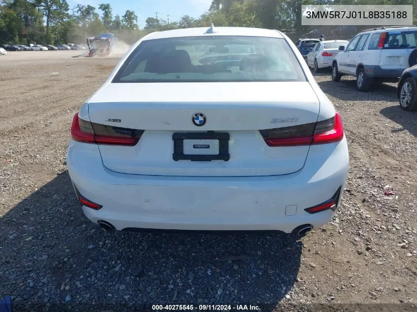 2020 BMW 330I VIN: 3MW5R7J01L8B35188 Lot: 40275545