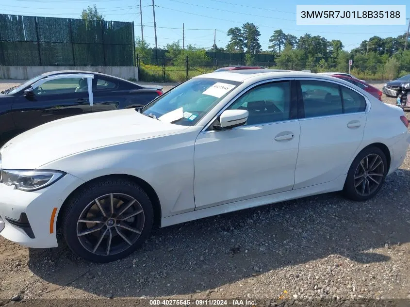 2020 BMW 330I VIN: 3MW5R7J01L8B35188 Lot: 40275545