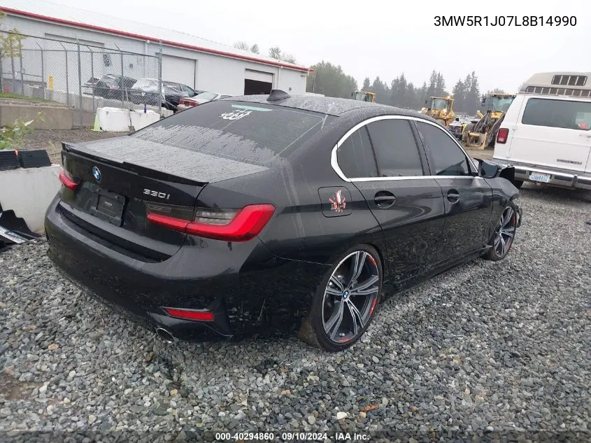 2020 BMW 330I VIN: 3MW5R1J07L8B14990 Lot: 40294860