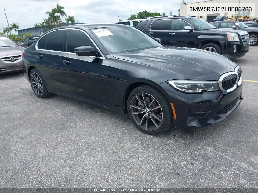 2020 BMW 3 Series 330I xDrive VIN: 3MW5R7J02L8B06783 Lot: 40315536