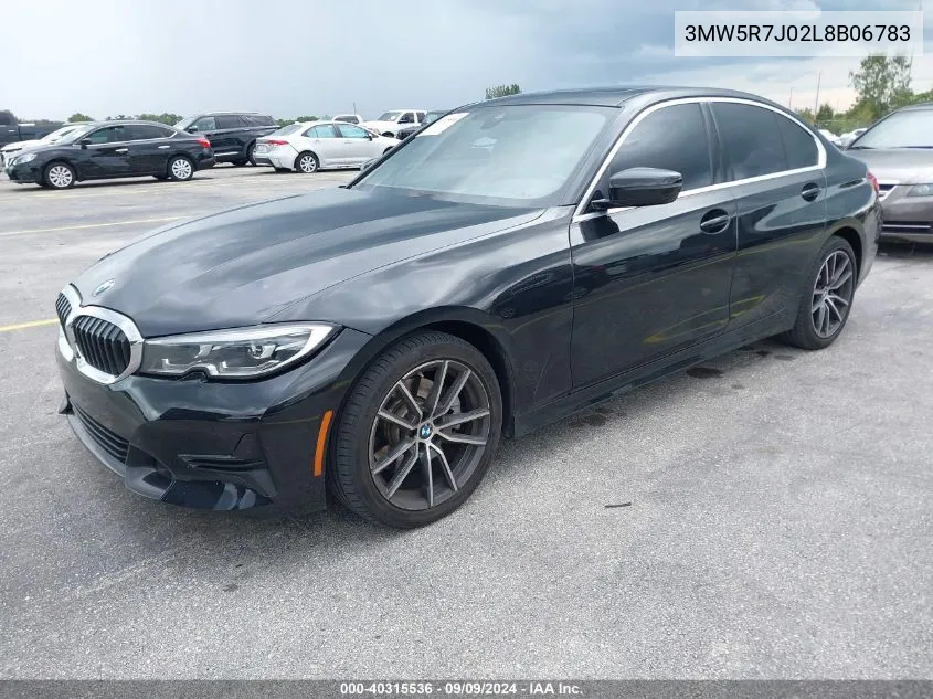 2020 BMW 3 Series 330I xDrive VIN: 3MW5R7J02L8B06783 Lot: 40315536