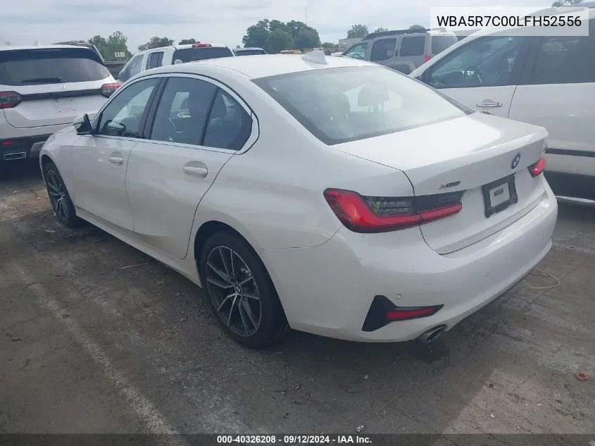 2020 BMW 330Xi VIN: WBA5R7C00LFH52556 Lot: 40326208