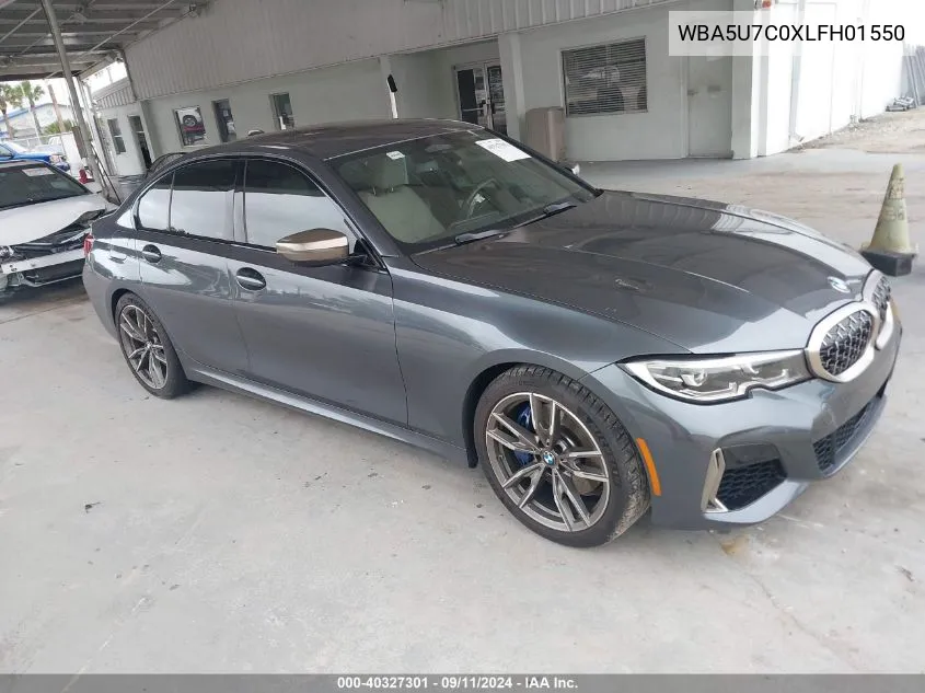 2020 BMW 3 Series M340I VIN: WBA5U7C0XLFH01550 Lot: 40327301