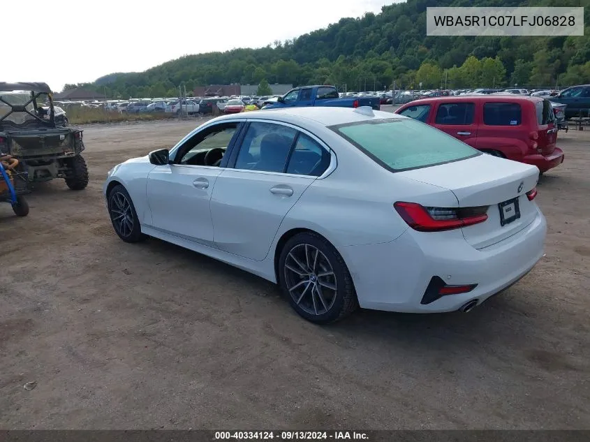 2020 BMW 330I VIN: WBA5R1C07LFJ06828 Lot: 40334124