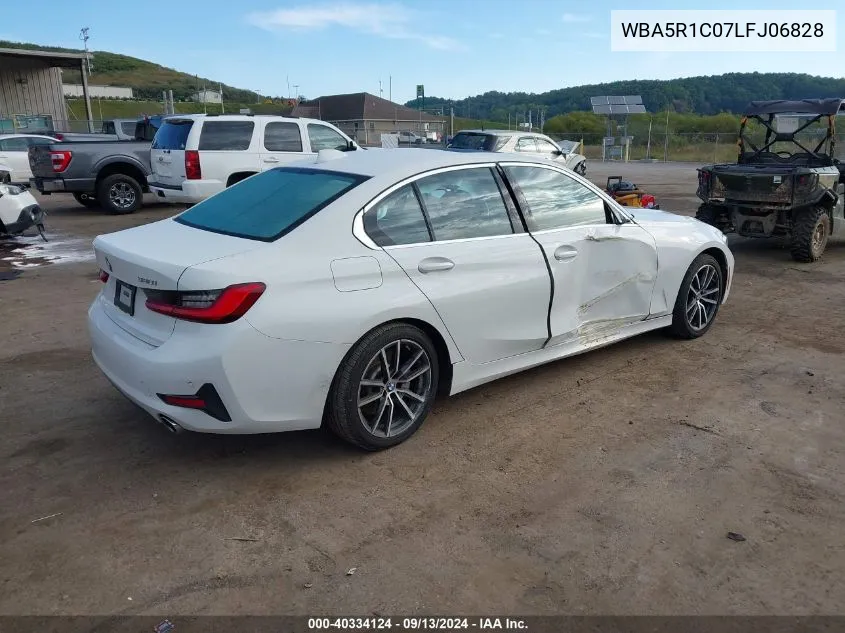 2020 BMW 330I VIN: WBA5R1C07LFJ06828 Lot: 40334124