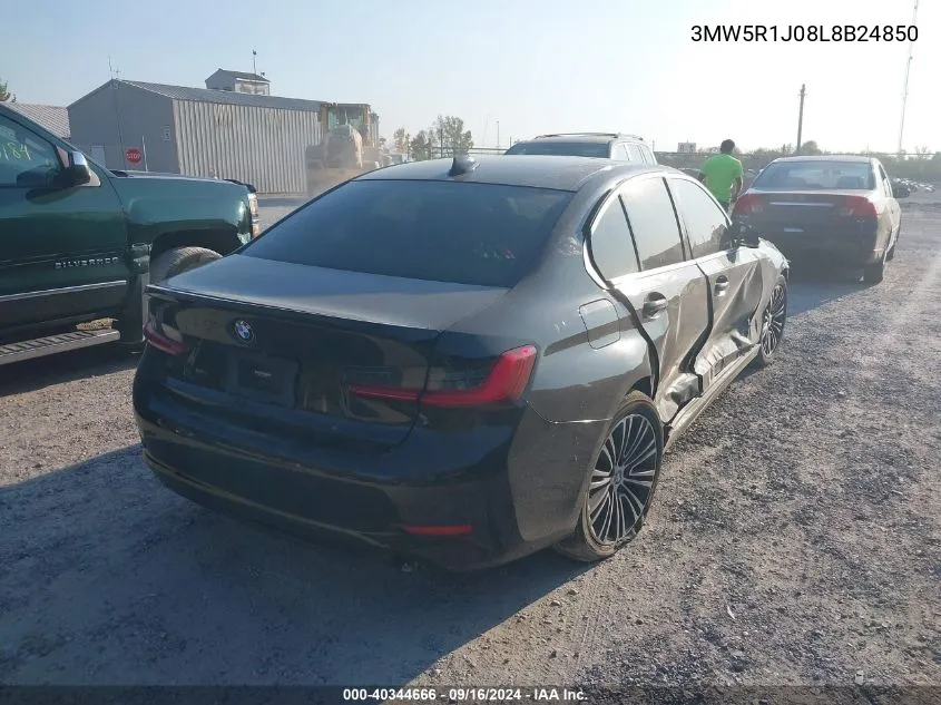 2020 BMW 330I VIN: 3MW5R1J08L8B24850 Lot: 40344666