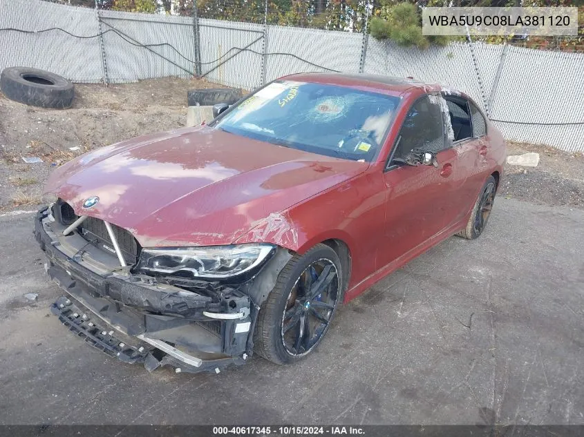 2020 BMW 3 Series M340I xDrive VIN: WBA5U9C08LA381120 Lot: 40617345