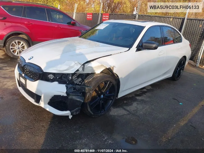 2020 BMW 3 Series M340I xDrive VIN: WBA5U9C03LFH06133 Lot: 40781469