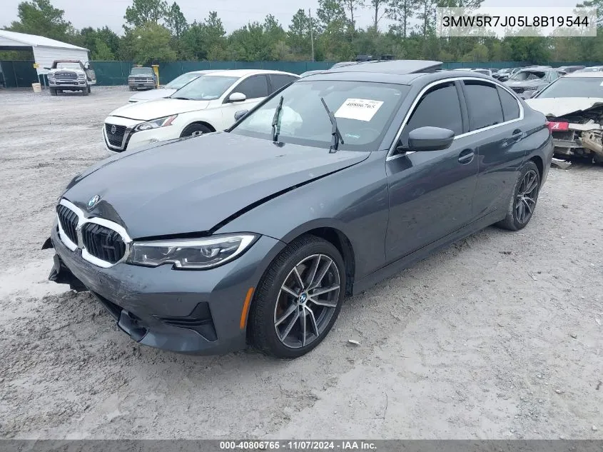 2020 BMW 330I xDrive VIN: 3MW5R7J05L8B19544 Lot: 40806765