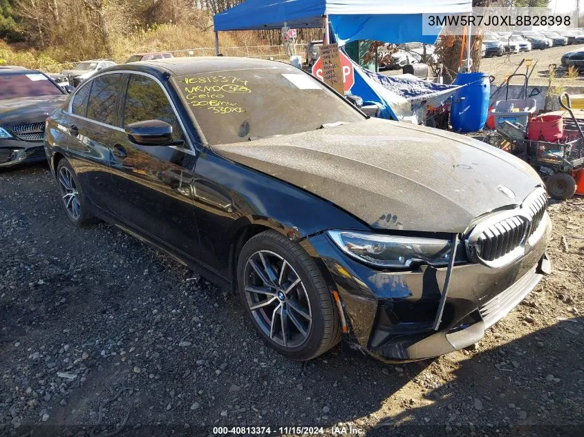 2020 BMW 330I xDrive VIN: 3MW5R7J0XL8B28398 Lot: 40813374