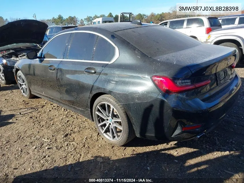 2020 BMW 330I xDrive VIN: 3MW5R7J0XL8B28398 Lot: 40813374