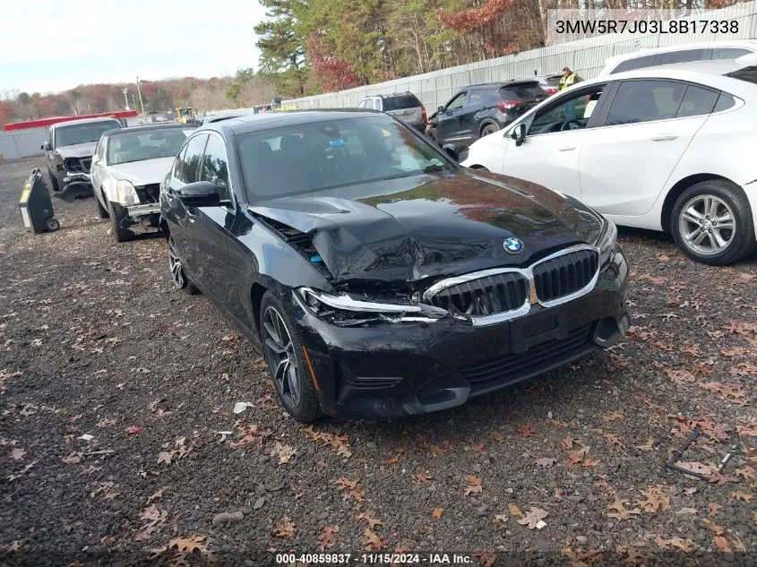 2020 BMW 330I xDrive VIN: 3MW5R7J03L8B17338 Lot: 40859837