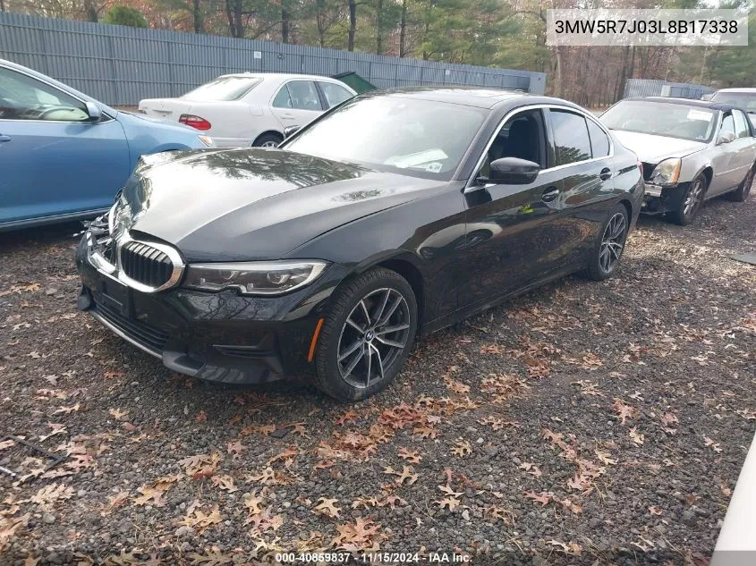 2020 BMW 330I xDrive VIN: 3MW5R7J03L8B17338 Lot: 40859837