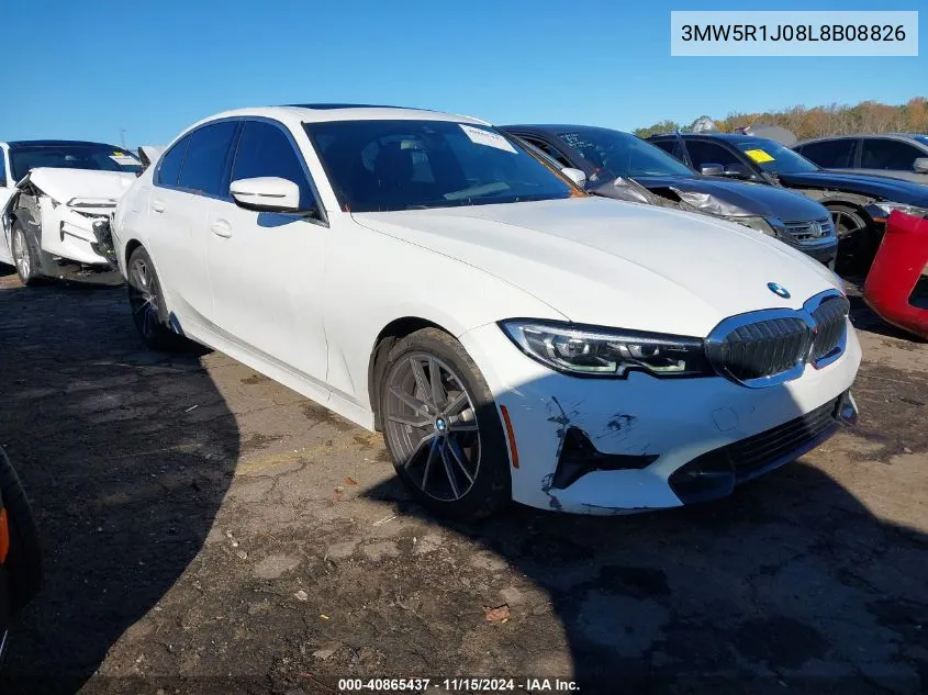 2020 BMW 330I VIN: 3MW5R1J08L8B08826 Lot: 40865437