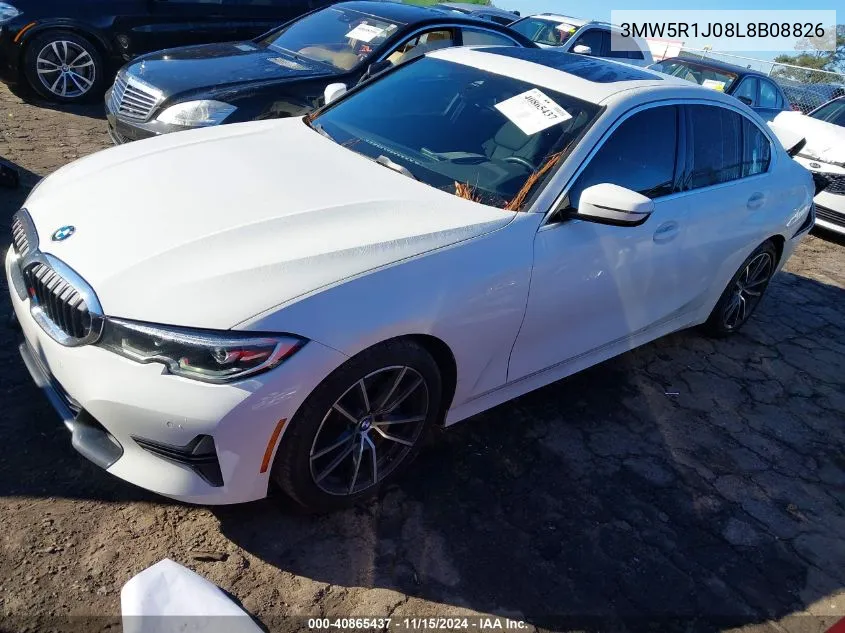 2020 BMW 330I VIN: 3MW5R1J08L8B08826 Lot: 40865437