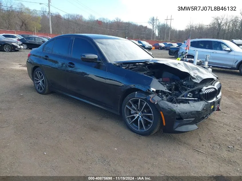 2020 BMW 330I xDrive VIN: 3MW5R7J07L8B46132 Lot: 40875698