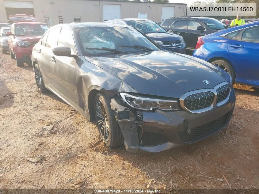 2020 BMW 3 Series M340I VIN: WBA5U7C01LFH14560 Lot: 40879429