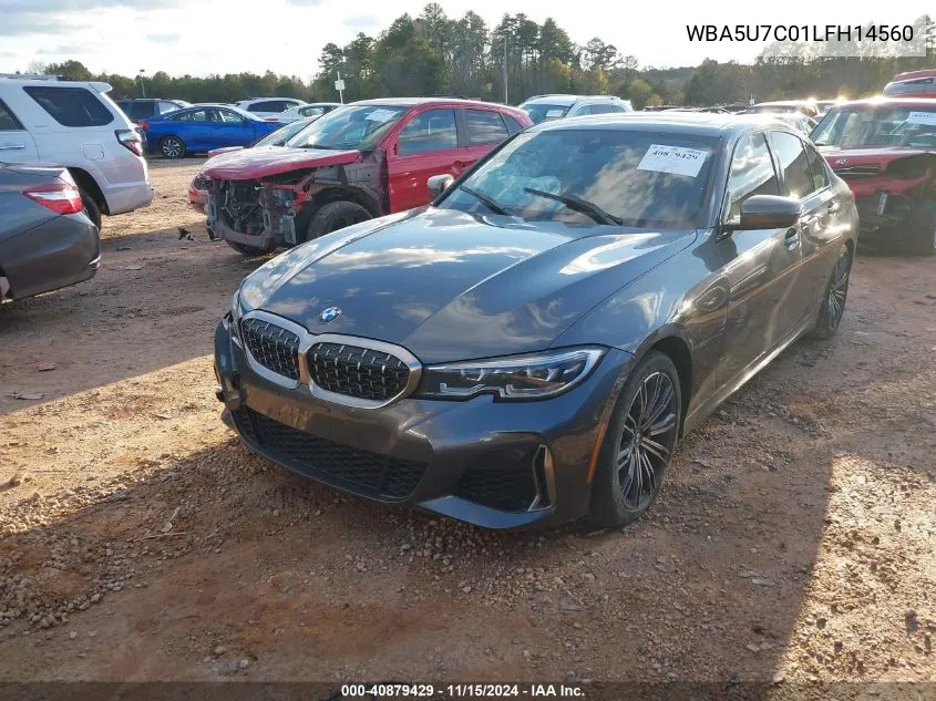 2020 BMW 3 Series M340I VIN: WBA5U7C01LFH14560 Lot: 40879429