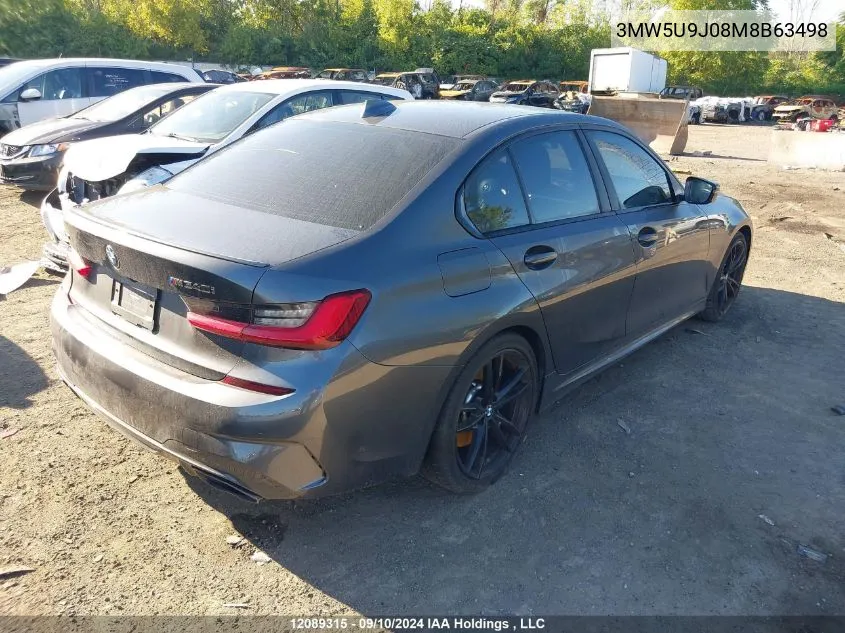 2021 BMW 3 Series VIN: 3MW5U9J08M8B63498 Lot: 12089315