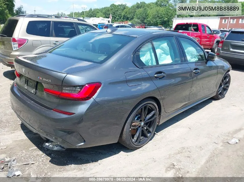 2021 BMW M340Xi VIN: 3MW5U9J05M8B88889 Lot: 39679975