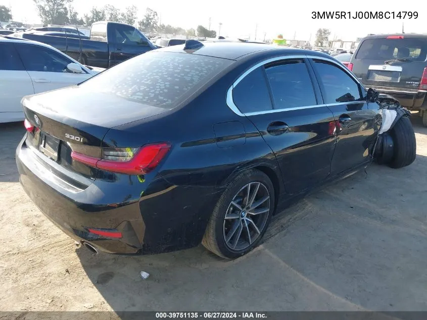 2021 BMW 330I VIN: 3MW5R1J00M8C14799 Lot: 39751135