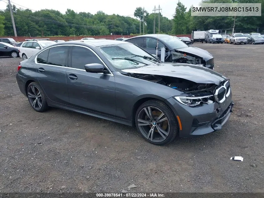 2021 BMW 330I xDrive VIN: 3MW5R7J08M8C15413 Lot: 39878541