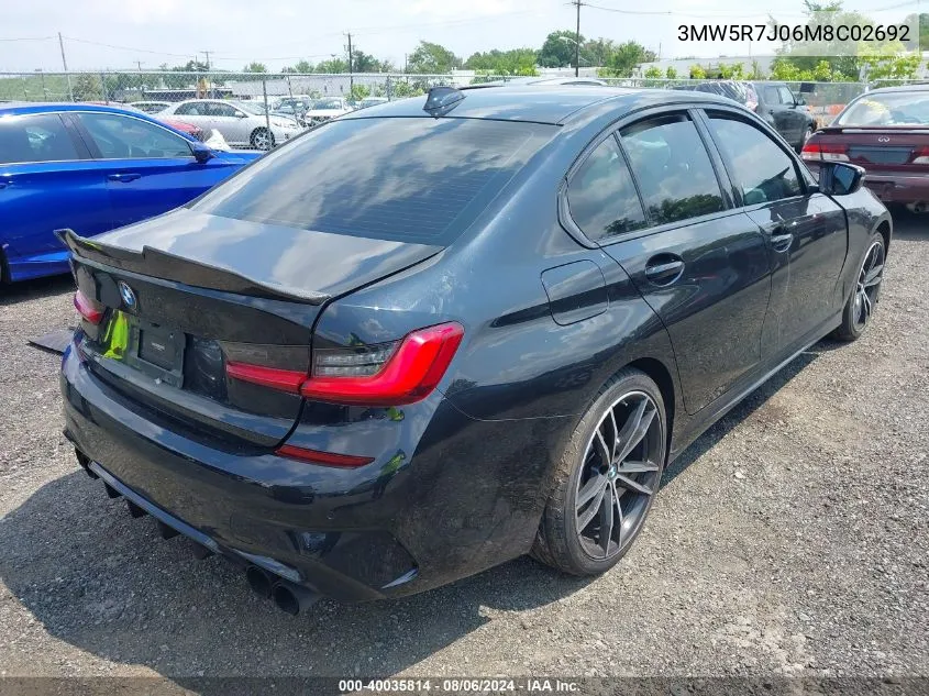 2021 BMW 330I xDrive VIN: 3MW5R7J06M8C02692 Lot: 40035814