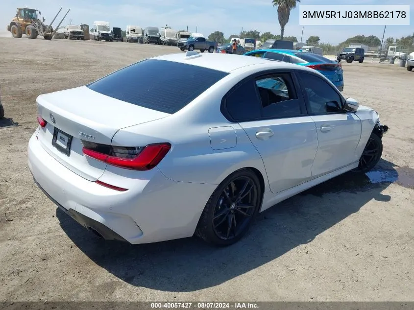 3MW5R1J03M8B62178 2021 BMW 330I