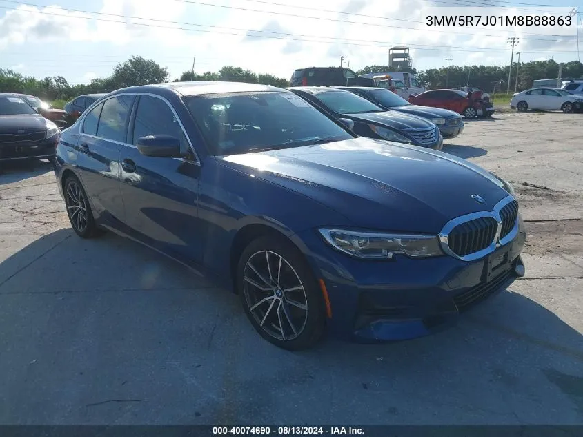 3MW5R7J01M8B88863 2021 BMW 330I xDrive