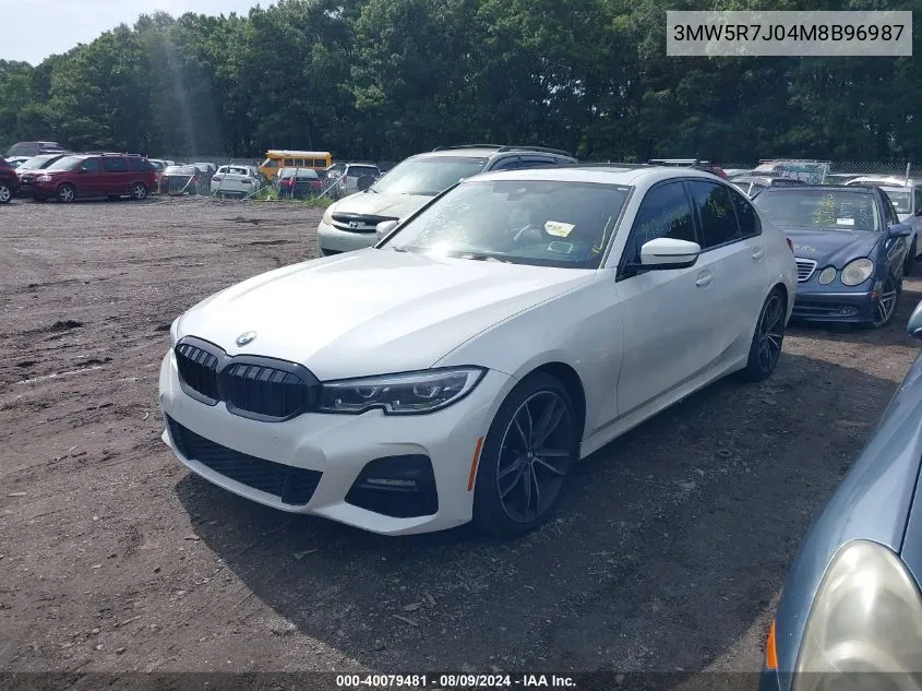 2021 BMW 330I xDrive VIN: 3MW5R7J04M8B96987 Lot: 40079481