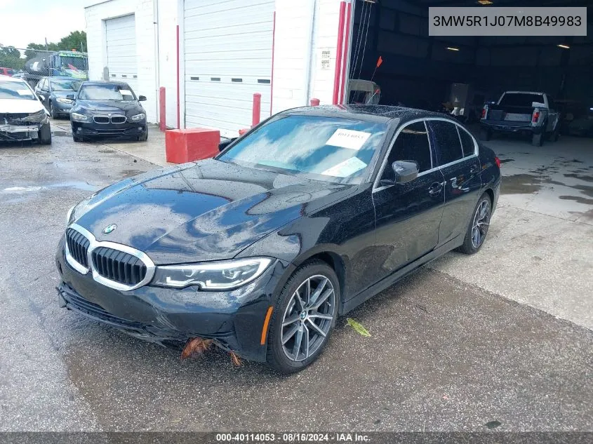 2021 BMW 330I VIN: 3MW5R1J07M8B49983 Lot: 40114053