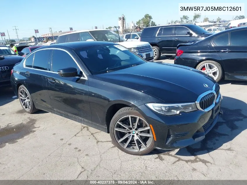 2021 BMW 330I xDrive VIN: 3MW5R7J05M8C12601 Lot: 40237375