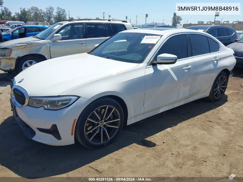 2021 BMW 330I VIN: 3MW5R1J09M8B48916 Lot: 40261026