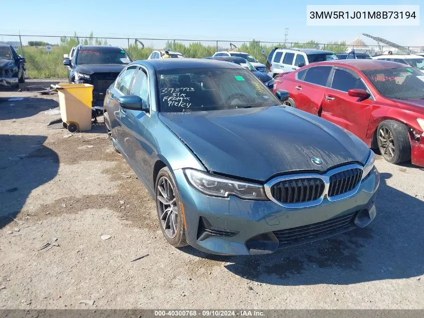 2021 BMW 330I VIN: 3MW5R1J01M8B73194 Lot: 40300768