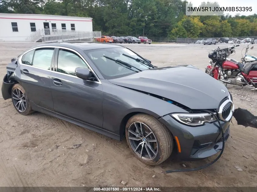 2021 BMW 330I VIN: 3MW5R1J0XM8B53395 Lot: 40307590