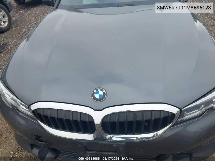 2021 BMW 330Xi VIN: 3MW5R7J01M8B96123 Lot: 40313085