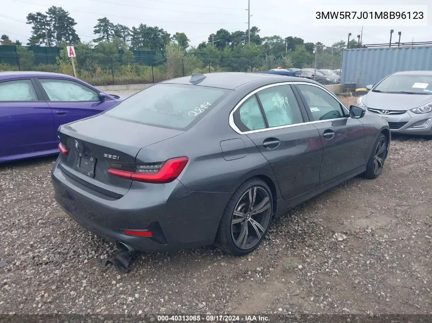 2021 BMW 330Xi VIN: 3MW5R7J01M8B96123 Lot: 40313085